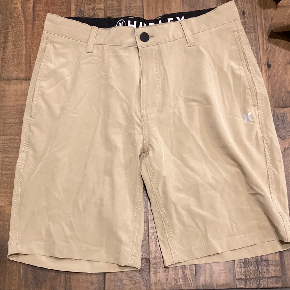 Hurley khaki shorts.